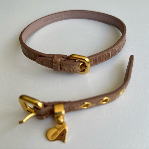 Authentic miu miu heart bracelet leather - Picture 5 of 14